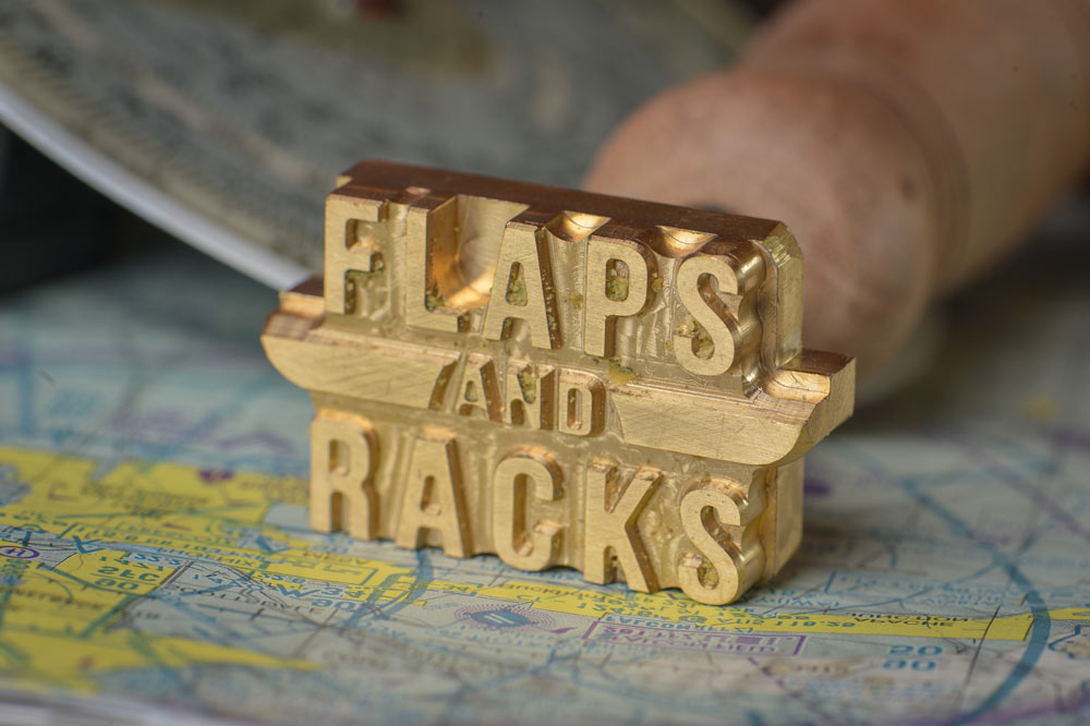 Flaps and Racks, Tucson, brand stamp